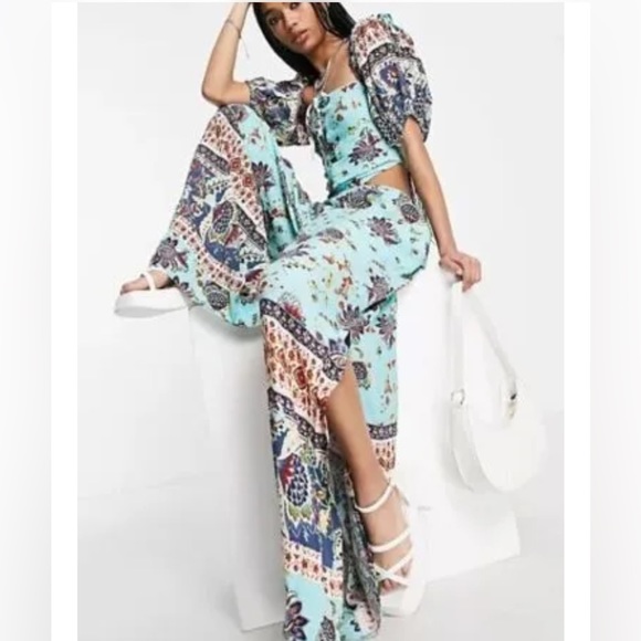 Free People Pants - Nwt I love free people Bali citrus skies jumpsuit